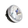 HANSWDEU Custom-Made Front Headlight Motorcycle Universal Black Metal for Cafe