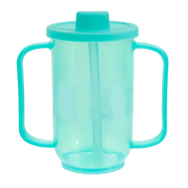 FakeFace Leak-proof drinking cup, seniors, adults, sippy cup, 2 handles,