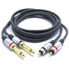 RCA to 6.3 mm Jack Cable 1 m VITALCO 2