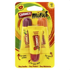 Carmex Lip Balm Squeeze Tube Minis SPF15 3 Pack
