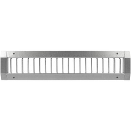 Repa Market 17" x 3" Inch Air Exhaust Grille for Round Ducts - Adjustable Louvre Blades - Galvanized Air Supply Vent Cover - Side Fit Round Surface Canal Ducting from 6.30" to 15.74" Inches