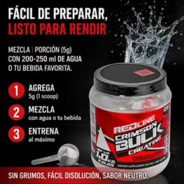 Redline Creatina Monohidratada Crimson Bulk Natural 1kg Natural                                                                                       