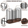 3 Compartment Coffee Cup Organizer with Lid and Straw Holder,