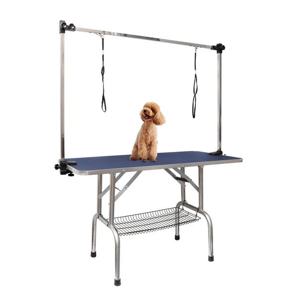 ROOMTEC 36" Dog Grooming Table,Foldable Home Pet Bathing Station with