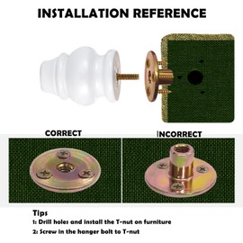 Michanco 3 Inch White Furniture Legs Bun Feet Set of 4 Round Replacement Furniture Legs for Couch Sofa Ottoman