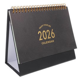 NUOBESTY Desk Calendar, 2025-2026 Monthly English Standing Flip Desktop Calendar Small Desk Calendars Planner for Home