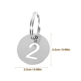 Ciieeo Pack of 50 Stainless Steel Number Plates Numbered Signs Made of Stainless Steel Luggage Labels Numbered Metal Signs Number Plates 1-50 Stainless Steel Number Card