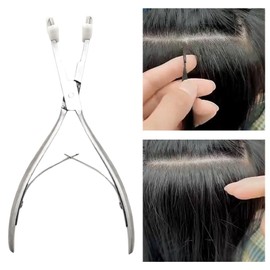 perfeclan Hair Extension Pliers Clamp Tool for Links and Extensions Professional Hair Extension Tool Beading Tool for Salon Women Hair