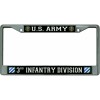 army 3rd infantry division military logo chrome license plate frame usa made