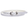 1/2" inch Patent Leather Skinny Belt, White | M/L -