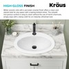KRAUS Elavo 22 in. Oval Porcelain Ceramic Self-Rimming Drop In