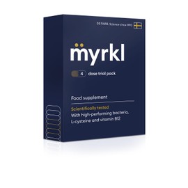 Myrkl | Vitamin B12 which Helps Reduce Tiredness and Fatigue | Probiotics & L Cysteine| Food Supplement | Scientifically Tested| Natural | Vegan | 4 doses | 8 Tablets Total