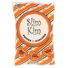 Slim Kim Pepper & Salt Popcorn, Low Sodium, Kosher, Gluten Free & Non-GMO, 6 Ounce (Pack of 8)