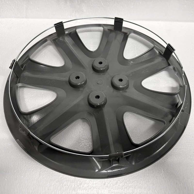 Brighter Design Set of 4 15" Push-on Silver Hubcaps for