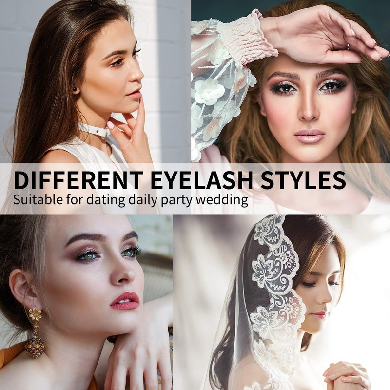 Dysilk 6D false eyelashes, dramatic reusable handmade thick eyelashes, natural