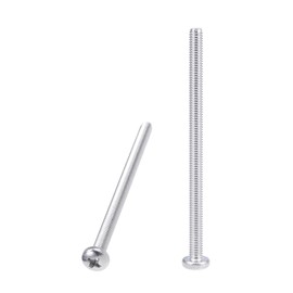 MACHSWON M4x65mm Machine Screws Pan Phillips Cross Head Screw 304 Stainless Steel Round Head Cross Screw Fasteners Bolts 10Pcs