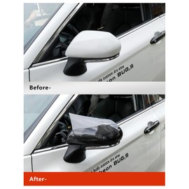 YINGTUU Ox Horn Side Rearview Mirror Cover Wing Mirror Protect Decorate Covers Auto Exterior Decoration for Toyota Camry Accessories 2018 2019 2020 2021 2022 2023 2024 2025 (Carbon Fiber Color)