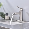 JAKARDA Single Handle Black Bathroom Faucet with Metal Drain Assembly