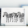 FINGERINSPIRE 3 Zebra Stencils with Brush 15 x 30 cm