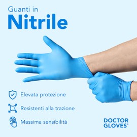 AIESI® Disposable Nitrile Blue Powder-Free Gloves for Professional Purposes Doctor Gloves (Pack of 100) Size XL