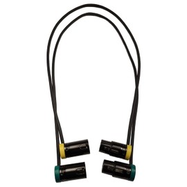 Milestock 2-Pcs Low-Profile 3-Pin XLR Female to XLR Male Adjustable-Angle Cable for Sound Devices 302, 552, 633, 688, 788T Mixer, Zaxcom, Zoom F8 Recorder and More, Yellow and Green
