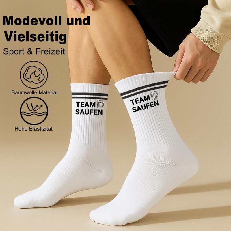 Bier Geschenke Für Männer, Bier Socken 38-45, Biersocken Mit TEAM
