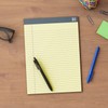 TRU RED Notepads, 8.5" x 11.75", Wide Ruled, Canary, 50