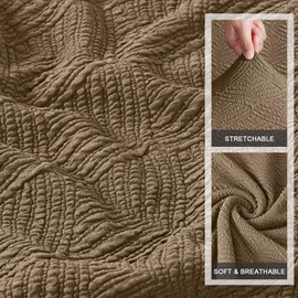 Timeles Recliner Covers Recliner Chair Covers Reclining Couch Covers Sofa Slipcovers Stretch Soft Washable (Single-Seater, Light Brown)