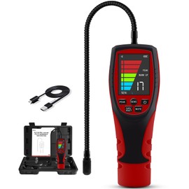 Refrigerant Leak Detector for Heat Pumps, SIMBOW ALD-200 PRO ASHP Freon Leak Detector 16 Inch Sensor Probes 0.14oz./Yr. Max Sensitivity 3000mah Rechargeable Battery Detect R410A, R407C, R32, R1234ze.