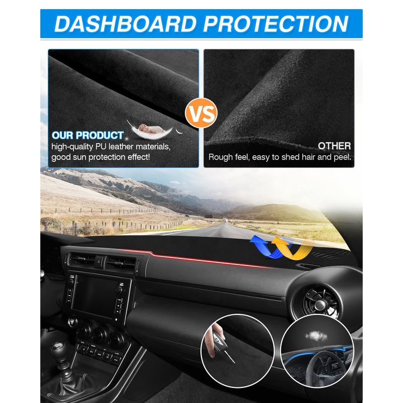 CARTIST Dash Cover Compatible with Toyota GR86 / BRZ 2022