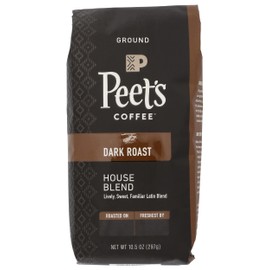 Peet's Coffee, Dark Roast Ground oz, House Blend, 10.5 Ounce