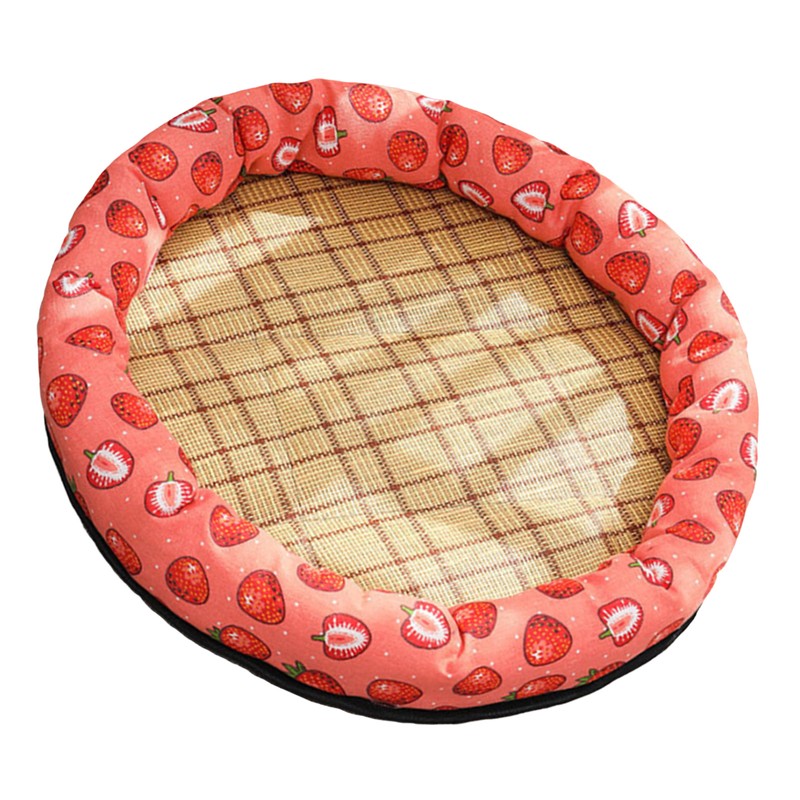 Round Pet Cooling Bed Cartoon Printing Pet Sleeping Bed Summer