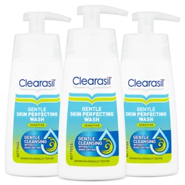 Clearasil Daily Clear Skin Perfecting Gel Wash Sensitive (Pack of 3 x 150 ml)