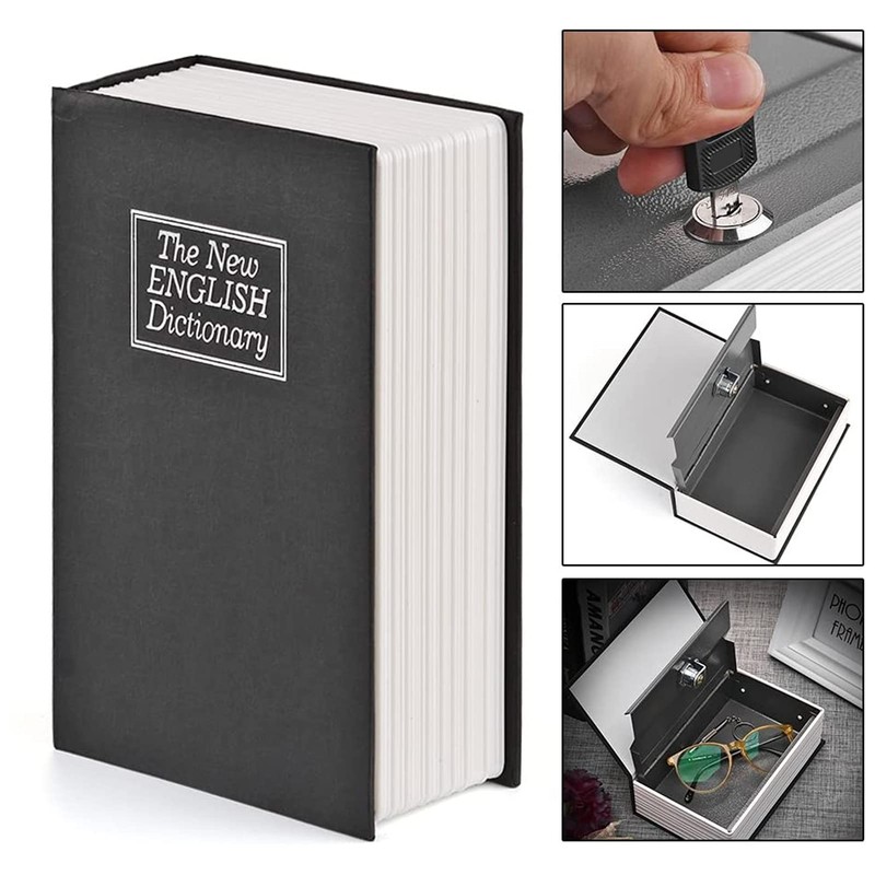 Book Safe Dictionary Secret Safe Can with Combination Lock Metal
