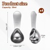 sourcing map 2Pcs Stainless Steel Coffee Scoop, 30ml Short Handle