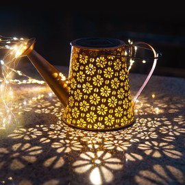 Solar Watering Can Lights,Metal Outdoor Garden Decor for Outside,IP65 Solar Lantern Outdoor Waterproof,Solar Garden Light, Yard Decorations Outdoor for Garden Yard Pathway Gifts for Mom Birthday | ENRIPRT