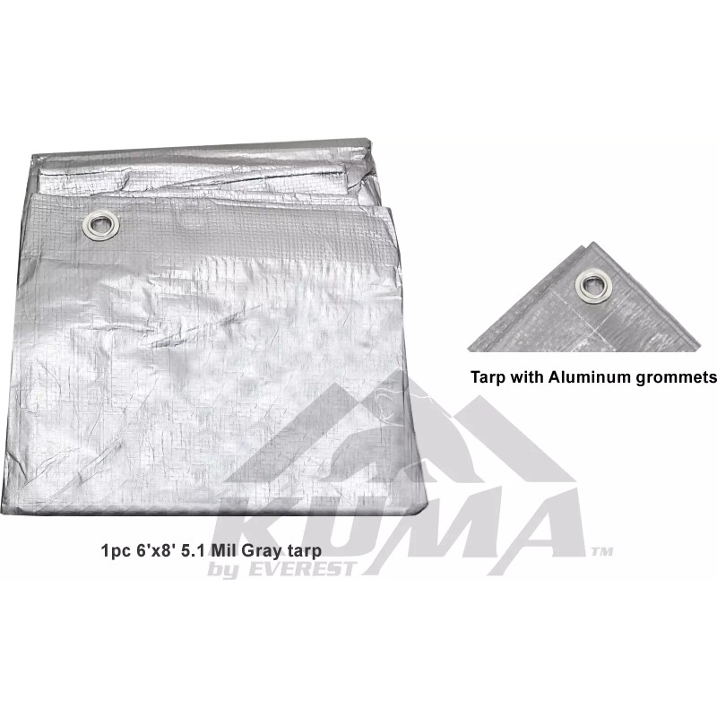 Kuma 6ft x 8ft Tarp and Ball Bungee Kit 9pc