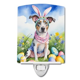 Caroline's Treasures Catahoula Easter Egg Hunt Ceramic Night Light Compact, UL-Certified, Ideal for Bedroom, Bathroom, Nursery, Hallway, Kitchen, 6x4x3, Multicolor