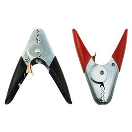 yyangz 2PCS Heavy Duty Red and Black Alligator Clips Jumper Cable Spring End Battery Hitch Clip Cable Toothed Accessory Clip Used for Connecting Cars Boats Solar Panels