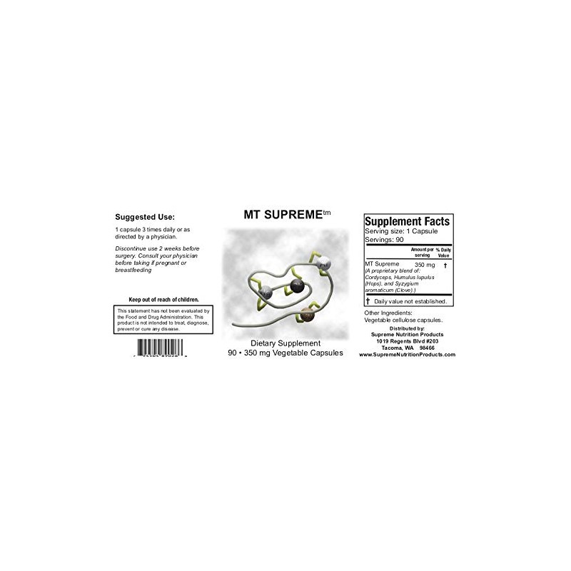 Supreme Nutrition MT Supreme, 90 Pure Herbal Combination Vegetarian Capsules