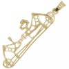 Rembrandt Gold-Plated Sterling Silver Compound Bow Charm by Rembrandt
