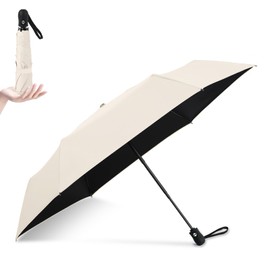 Parasol (2025 Version, JIS Certified), Folding Umbrella, 100% UV Reduction, Full Shade, Ultra Lightweight, One-Touch Automatic Open/Close, For Both Sunny and Rainy Weather, UV Protection, Sun