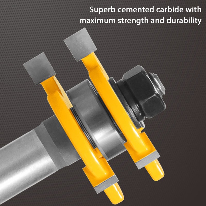 Set of 2PCS Shank Milling Cutter Router Bits Set T-slot