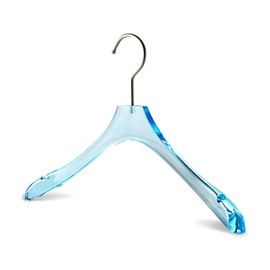 Kostaverite Acrylic Light Blue Clothes Hangers for Shirts/T-Shirts with Durable 360 Degree Silver Hook | Notched Shoulders | Premium Quality Acrylic Hangers | 5 Pack