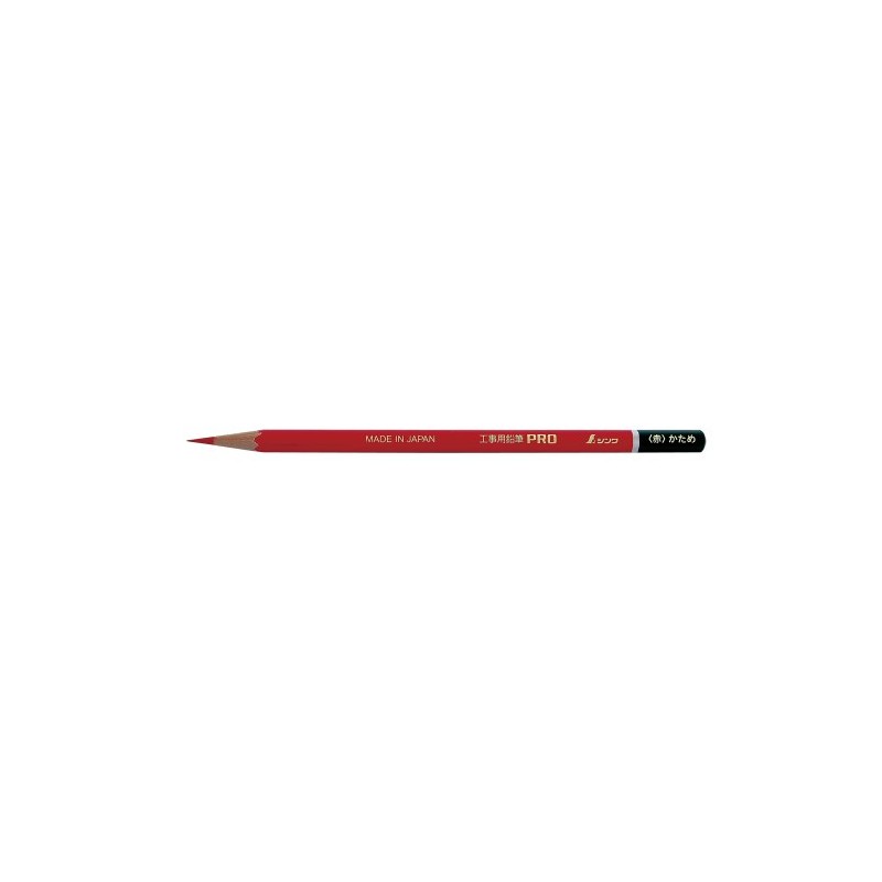 Shinwa Sokutei Construction Pencil Pro Red Stiff Pack of 3