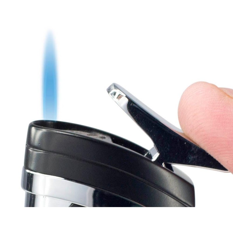 Visol Spark Single Torch Flame Satin Gunmetal Lighter, Gun Satin