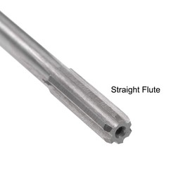 sourcing map 5.7mm Chucking Reamer, HSS Cobalt M35 Lathe Machine Reamer D4 6 Straight Flutes, Round Shank Milling Cutting Tool, for Stainless Steel Alloy Copper Metal