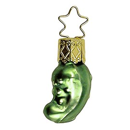 Inge Glas - Christmas Tree Decoration - Mini Cucumber - Glass - Mouth-Blown - 4.5 cm - Pack of 1