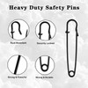 15Pcs Large Safety Pins, 3‘’ Heavy Duty Steel Safety Pins