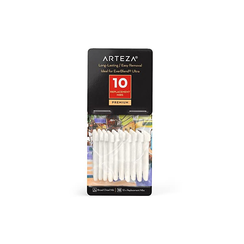 ARTEZA Marker Tip Pack, 10 Broad Chisel Nibs, Marker Nib